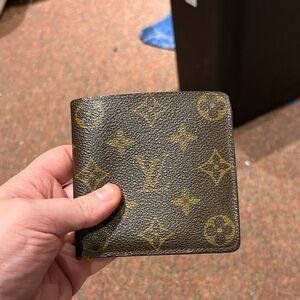 Louis Vuitton Black and Gold Monogram Card Holder